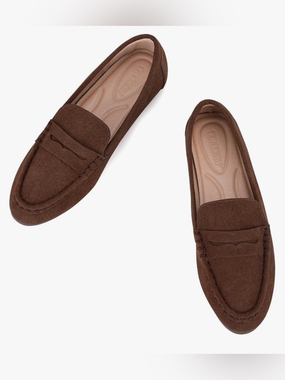 Classic Brown Suede Penny Loafers